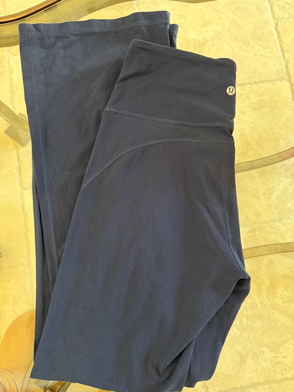 lululemon athletica Navy Blue Yoga Leggings with Logo